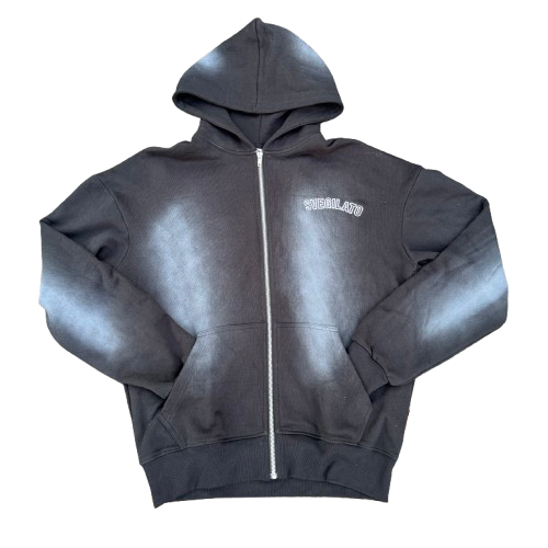 Black Svegilato Zip Up Hoodie