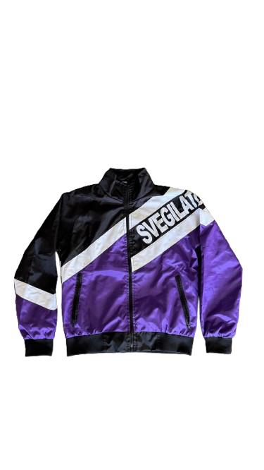 Purple Nylon Zip Up