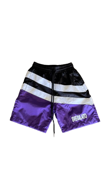 Purple Nylon Shorts